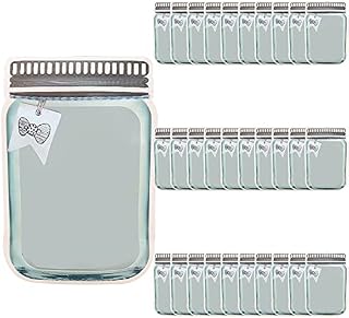 Joyday Store 30 PCS Mason Jar Zipper Bags, Reusable Mason Jar Bags, 3 Size Seal Leakproof Fresh Food Storage Bag for Herb and Spice, S ( Leaf Pattern)