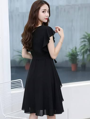 Image of GG Fashion Women's Fit and Double Flare Knee Length Dress