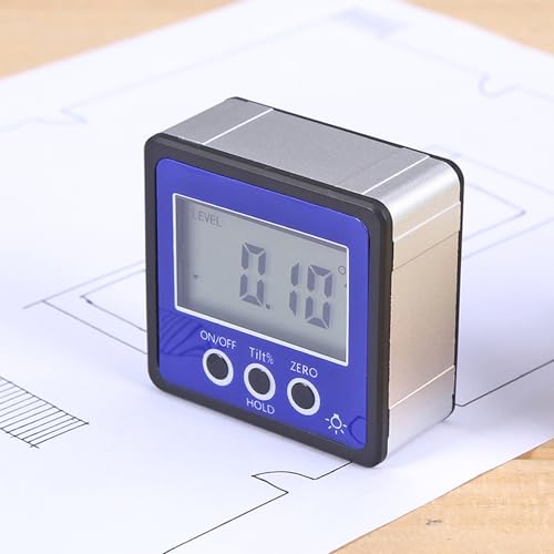 Medidor de ángulos digital con base magnética miniatura 3