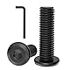 GUEEYUAW 30 Stück M3 x 16 mm Schrauben, Schwarz 304 Edelstahl A2 V2A Innensechskant Flachkopfschrauben mit Hex Key Kann im Freien benutzt werden
