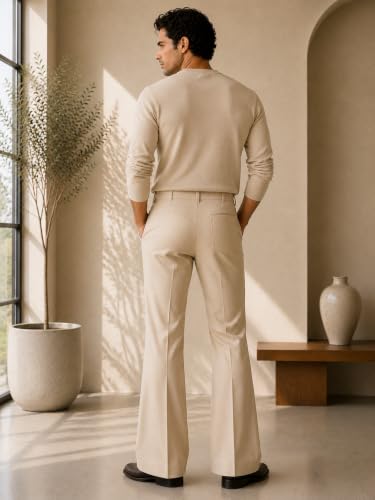 Image of Men Formal Pant Bellbottom | Premium Japanese Fabric, Bell Bottom Bootcut Fit, Smart Casual & Formal Wear
