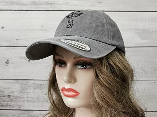 Embroidered Giraffe Baseball Cap For Men Women, Embroidery Soft Cotton Dad Hat, Washed Grey Wild Animals Snapback Trucker Hat #TOP5