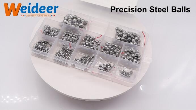 Image of weideer 600pcs 12 Size Stainless Steel Precision Steel Balls 1-8mm Metric Bicycle Bearing Balls Assortment Kit Mixing Balls 1mm 2mm 2.5mm 3mm 3.5mm 4mm 4.5mm 5mm 5.5mm 6mm 7mm 8mm K-085-600