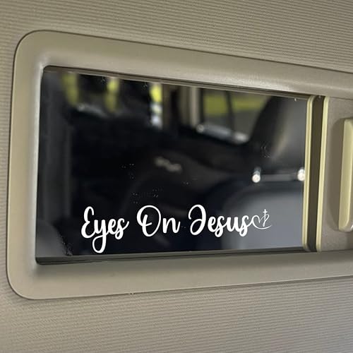 Image of Set 3Pcs Eyes On Jesus Rearview Mirror Decal