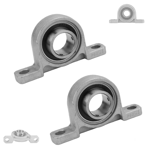 2 Stücke Gehäuselager, 25mm Stehlager Set, Lagerbock, Zinklegierung Wellenlager, Flanschlager für Achse Welle Maschine, 3d - Drucke, Wird in Allen Arten von Maschinen Verwendet (KP005（25mm）)