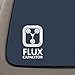 NI157 Flux Capacitor - 3 3/4" x 6" die cut white vinyl decal for windows, cars, trucks, tool boxes, virtually any hard, smooth surface