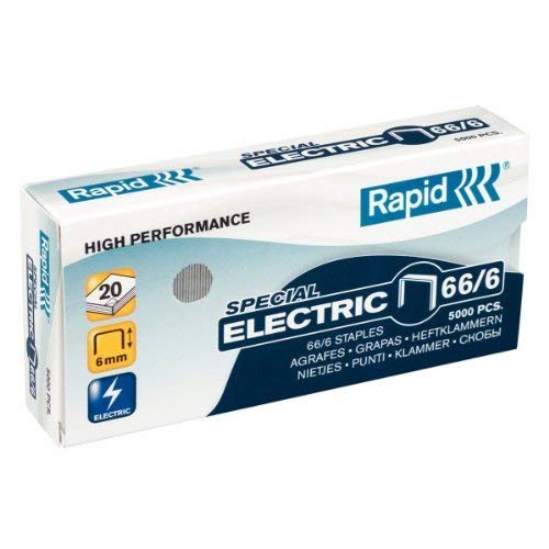 Rapid Strong 66/6, verzinkt, 5 Packungen mit 5000 Heftklammern