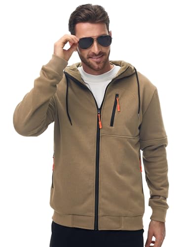 Sweat à Capuche en Polaire Homme avec Poche et Pull Chaud