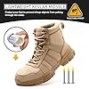 Nasogetch Safety Boots Lightweight Steel Toe Boots Men Women Comfortable Work Shoes Khaki 9 UK 43 EU 265 #2