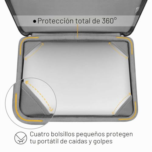 Funda MacBook Air 15 negra con protector de pantalla y bolsa puffy para modelos M2 a M5 3