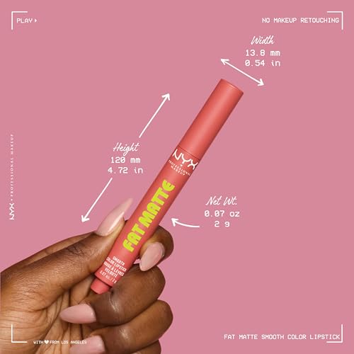 NYX PROFESSIONAL MAKEUP Fat Matte Lipstick, Pigmented, Smoothing, & Non-Drying Lip Crayon, Long Lasting Lip Makeup, Vegan & Cruelty Free - Beary Nude (Warm Brown) - image 9