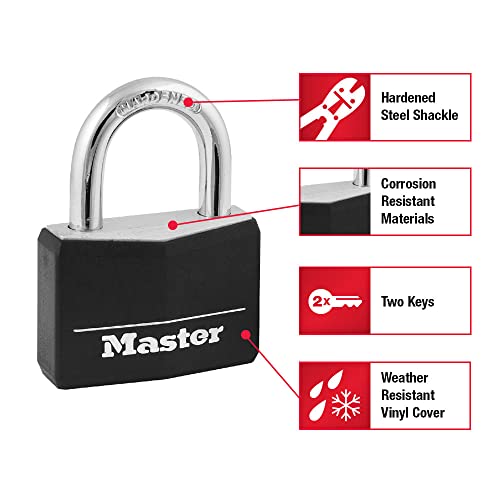 Image of Master Lock Covered Padlocks with Key, Outdoor Locks, 2 Pack, 141T