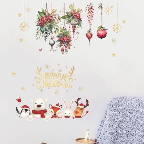 Vinilos de Pared Navidad Muñeco de Nieve y Animales miniatura 6