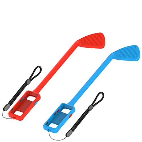 Geekria Switch Golf Club Compatible avec Nintendo Switch Joy-Con, Poignée de jeux de golf avec dragonne réglable Accessoires pour Mario Golf: Super Rush Game...