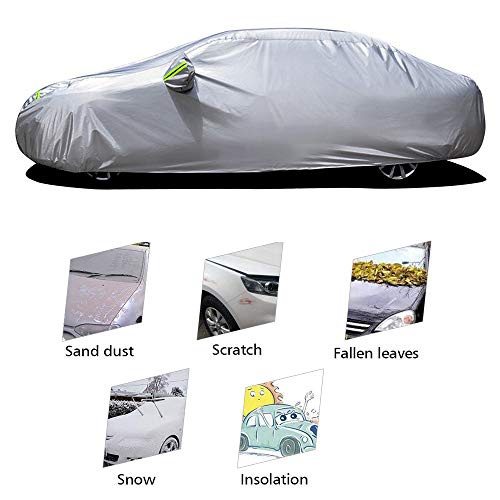 ERYUE Tampa do carro,Tampa do carro Cheio de Sedan Covers com Tira Reflexiva Protetor Solar Proteção