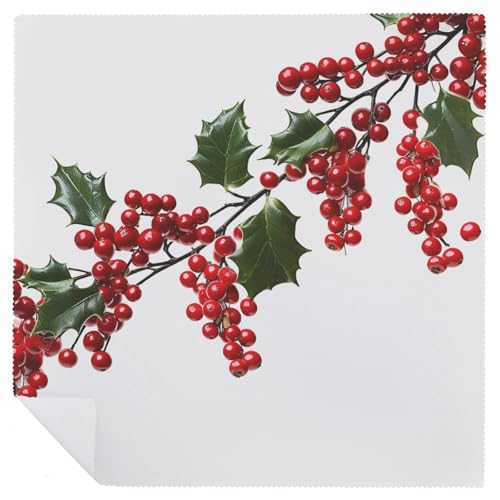 Servilletas de tela Holly Berry Branches 2 unidades miniatura 6