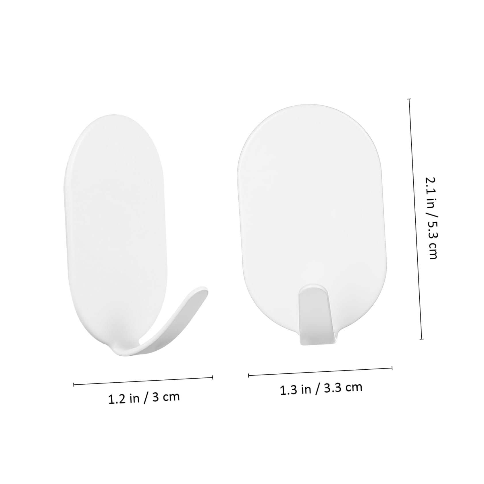 Cabilock 10pcs No Damage Adhesive Hooks Wall Hangers for Towel Door Kitchen Bathroom Easy Install Stylish Design Heavy Duty Utility Hooks for Home Decor