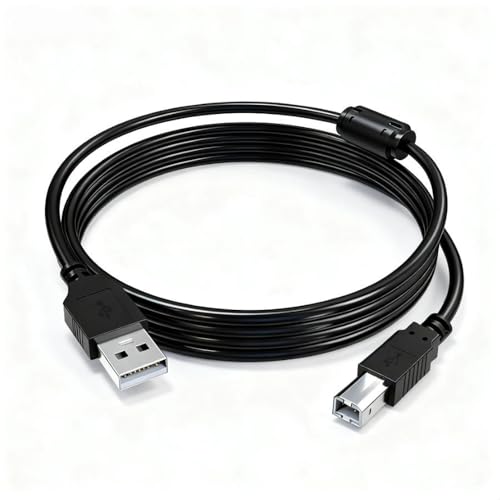 Xrlszeph USB Printer Cable 10FT, Compatible with HP LaserJet Pro M15w M118dw M283fdw M404n M452dw M479fdw, Premium Shielded Computer Printer Cable