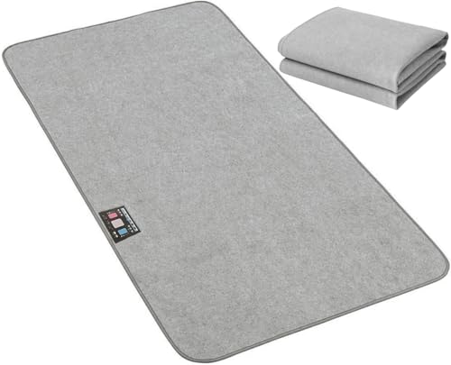 除湿シート クイーン B型シリカゲル 備長炭入り 高吸湿力 敷くだけ簡単 防ダニ 防カビ 消臭 吸湿センサー付き 繰り返し使える マットレス ベッド 布団 寝室 除湿マット 梅雨・結露対策 洗える いつでも清潔快適に ライトグレー (150*180cm,