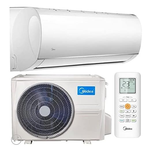 Condizionatore climatizzatore monosplit fisso 9000 btu classe di efficienza energetica A+++ con telecomando Gas R32 MIDEA