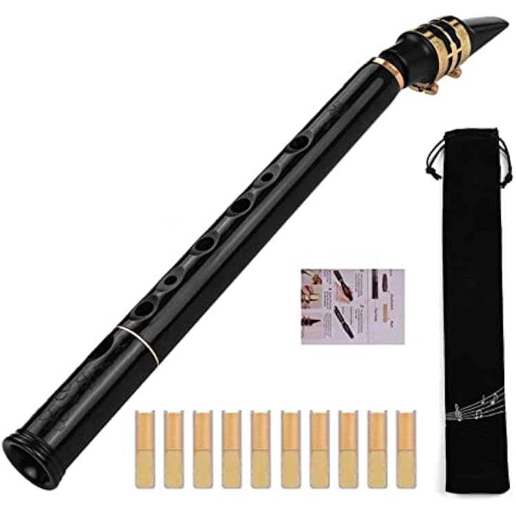 C Key Mini Pocket Saxophone Sax ABS Material with Mouthpieces 10pcs Reeds Carrying Bag Woodwind Instrument Professional Saxophone (Color : C Key)