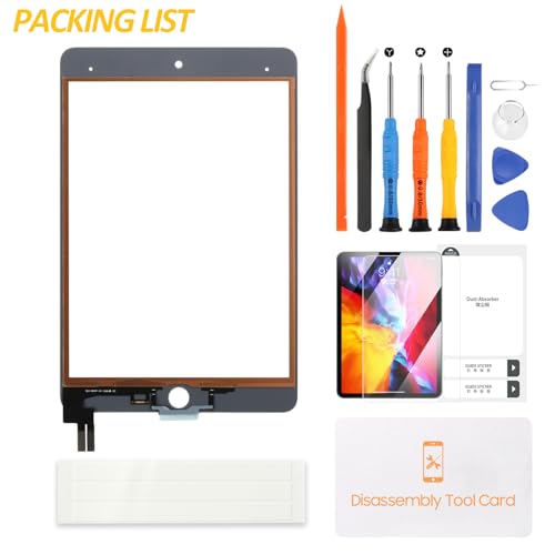 A-MIND Touch Screen Digitizer Replacement for iPad Mini 5 5th Generation 2019 7.9 Inch Black Glass Panel Only No LCD Compatible with A2126 A2124 A2133 A2125 (White) by A-MIND - Image 6