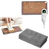 ホットマット ホットカーペット【2025新登場 極上のぬくもり 兎毛調】 電気ホットマット 一人用 4段階タイマー 9段階温度調整 ミニ電気毛布 ミニホットカーペット 速暖 丸洗い可能 過熱防止 肩当て 腹/膝/肩/背中 暖房器具 ごろ寝/テレワーク/オフィス/自宅 防寒対策 軽量便利 PSE認証済 ギフトに最適 3色展開 (パープル/アイボリー/グレー)