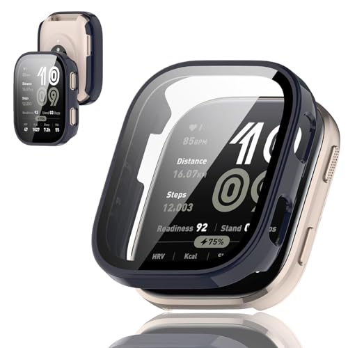 FINEEN Amazfit Bip 6�J�o�[ PC�f�� �����K���X�S�ʕی� �Ή� amazfit bip 6�P�[�X ��p �ی�P�[�X �f�U�C���ȒP���t�� �ϏՌ��� �����ߗ� �w��h�~ for �A�}�Y�t�B�b�g bip6 �P�[�X ���{���Ɏq�� �L�Y�h�~ ��