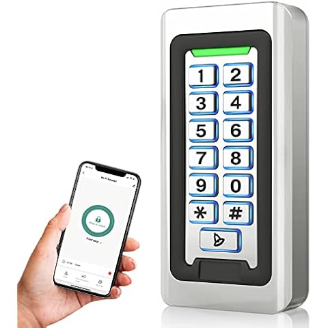 Wireless WiFi Access Control Keypad, Metal Stand-Alone Door Access Control System, EM Card Reader, Weatherproof, Backlight, TUYA Wireless Entry Security Access Controller for Garage, Office Cover