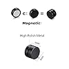 Fu You 6 Paires Acier Inoxydable Boucles d'oreilles Magnétique Homme Femme Boucle d Oreille Aimant sans Trou Fausse Boucle d'oreille Clip Non Piercing Diamant Zirconium Ronde Clou Argent Or Noir 8MM #3