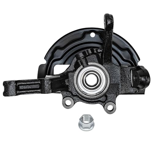 Image of Detroit Axle - 2.5L Front 2pc Steering Knuckles for 02-06 Nissan Altima, 2 Steering Knuckles & Wheel Bearing Hubs Assembly 2002 2003 2004 2005 2006 Replacement