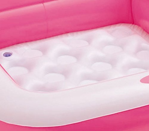 Intex Spielkiste, Swimming Pool, aufblasbar, quadratisch, für Babys und Kleinkinder, 57100 Rosa 57100