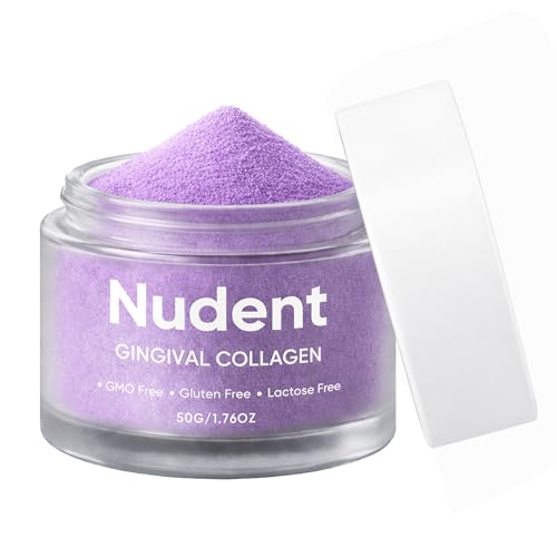 Nudent Collasmile Collagen Powder Hydroxyapatite Gum Smile Strengthening Collagen Powder Strengthens Gums & Enamel Gentle Formula for Gums Improve Overall Gum Strength Tooth Powder 50g