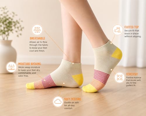 Calcetines de tobillo para evitar rozaduras lote de corte bajo suave para niña 6