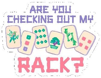 Amazon.com: are You Checking Out My Rack Mahjong Vinyl Sticker ...