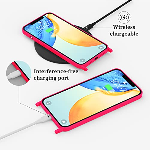 Image of Compatible with iPhone 11 Pro Max Case with Lanyard Crossbody iPhone Case with Strap Adjustable Shockproof Drop Protection Silicone Phone Cover for iPhone 11 Pro Max 6.5'' Neon Pink