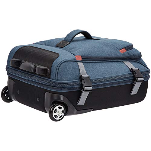 Amazon Basics Rolling Travel Duffel Bag Luggage with Wheels, Small, Green