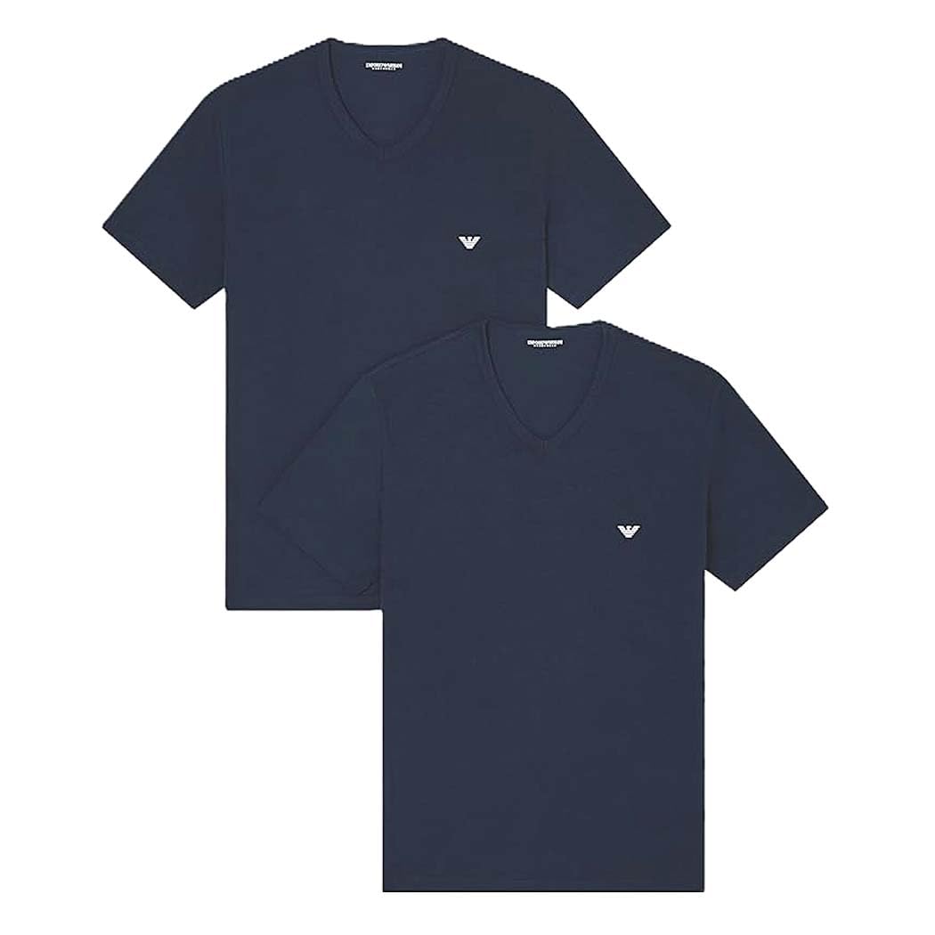 Emporio Armani 2-pak T-shirt z dekoltem w serek Mężczyźni Core Logoband 2-pack T-shirt