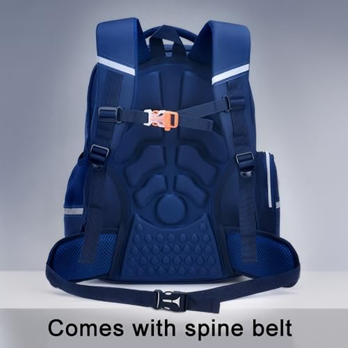 Schoolbags for Primary School Students Weight-reducing Children's Backpack Large-capacity for Boys Girls (Blue)4