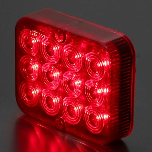 ETUKER Feu Antibrouillard Rouge LED 12v Imperméable ECE 1x Brouillard de Remorque,Feux Remorque pour Voiture Caravane Camion