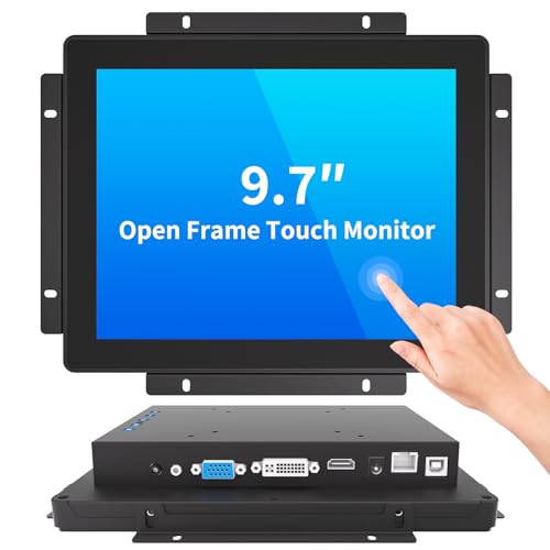 Image of 9.7 Inch Open Frame Touch Monitor, PCAP 10-Point Touch Industrial Touchscreen Monitor, with HDMI /VGA /DVI Interface, Active Matrix TFT LCD,LED Backlight, with VESA Mount