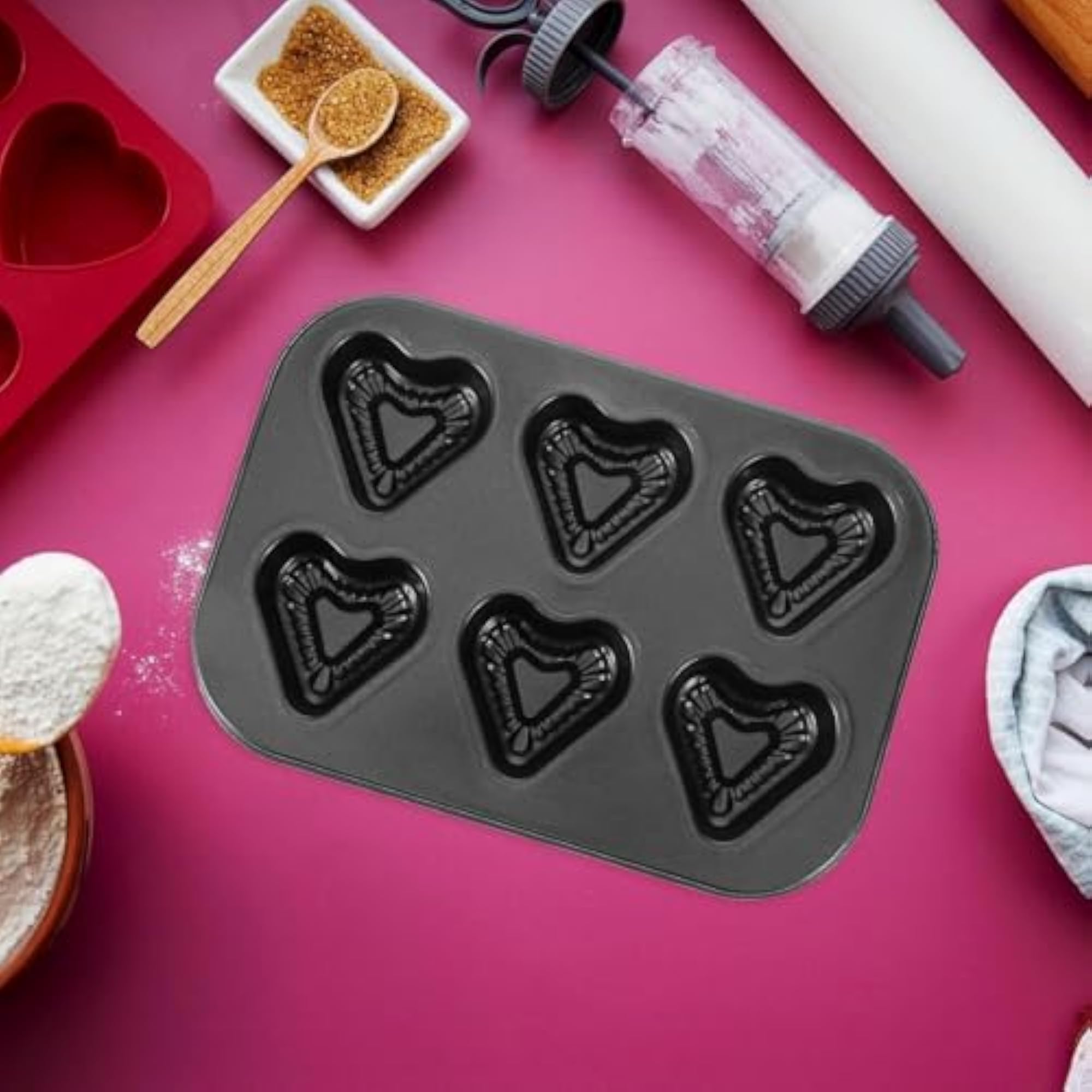 Heart Shaped Mini Cake Pan, Perfect for Romantic Baking