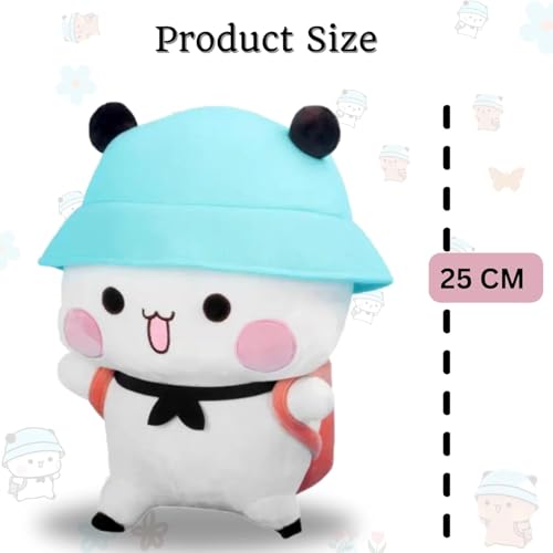 Image of Bubu Cap Plush Soft Toy - Adorable 25Cm Cuddly Bubu Plush for Kids and Adults, for Kids, Boyfriend, Girlfriend, Birthdays, Anniversaries, and Collectors - Ultra-Soft, Durable (only White bubu)