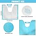 50 Pack Disposable Toilet Mats Absorbent Toilet Floor Protector from Urine U-Shape Toilet Training Rug Waterproof Non-Slip Bathroom Potty Training Mats for Children Adult (Blue-2)