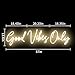 Super Large Good Vibes Only Neon Signs for Wall Decor, 57 Inch Good Vibes Only Neon Sign Large with Remote Dimmer, Neon Lights for Bedroom Wedding Christmas Party, Bar, Club Decor, Warm White