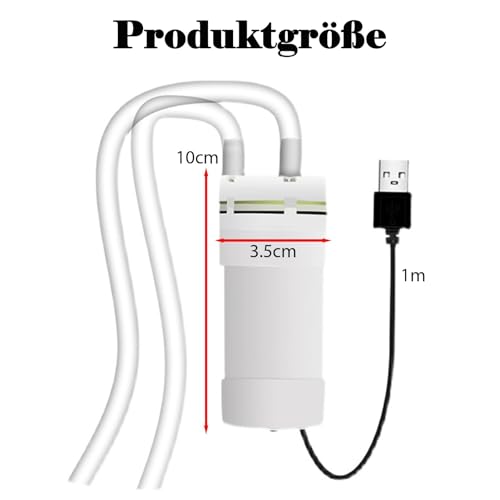 Mini Wasserpumpe, 5V Wasserpumpe Selbstansaugende, Klein Selbstansaugende Pumpe USB-Betriebene Vakuumpumpe, Elektrische Mini Pumpe Wasser mit 1M PVC Schlauch (1 Meter)