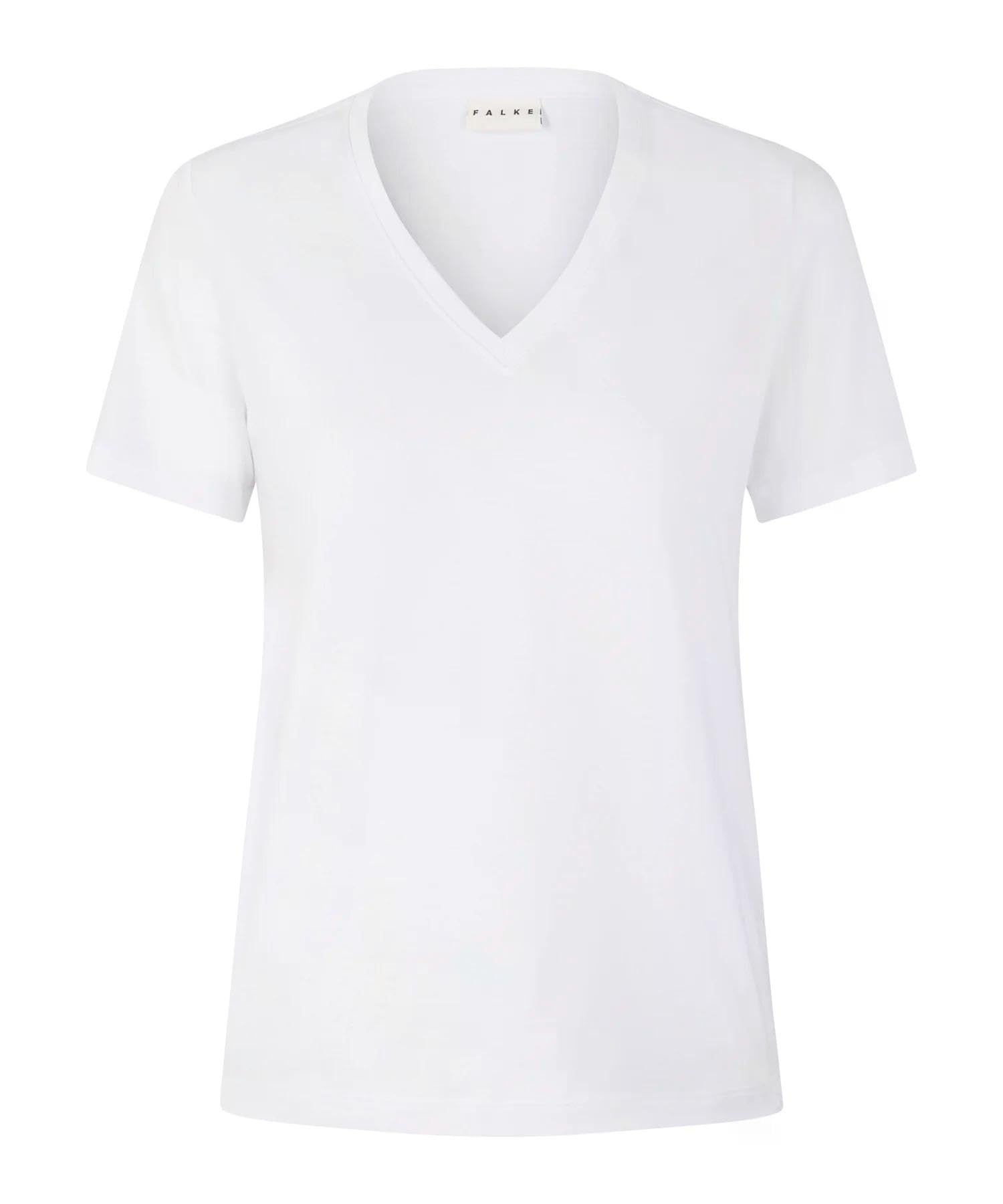 FALKE Damen Basic V-Neck T-Shirt weich hautfreundlich atmungsaktive Baumwolle 1 Stück