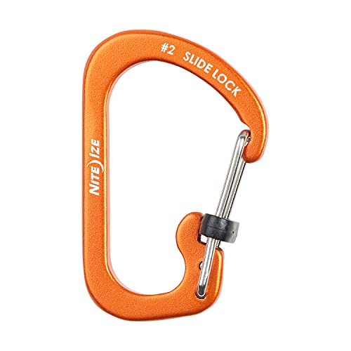 Nite Ize Csla2-19-R6 Slidelock Carabiner, Size #2, Orange #TOP2