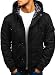 Produktbild BOLF Herren Winterjacke Steppjacke Sportjacke Fell Kapuze Zip Casual Style Extreme 1890 Schwarz L [4D4]