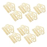 HAPINARY 10 Paia di Ganci per Quadro in Ferro Oro Eleganti, Facili da Appendere e Regolare, per Cornici Portafoto Fai-da-te in Casa